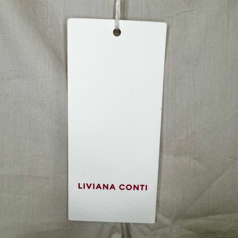 NWT Liviana Conti Elastic Waist Cropped Cotton Pant | Italy Size 48/US Size 10 - Picture 2 of 7